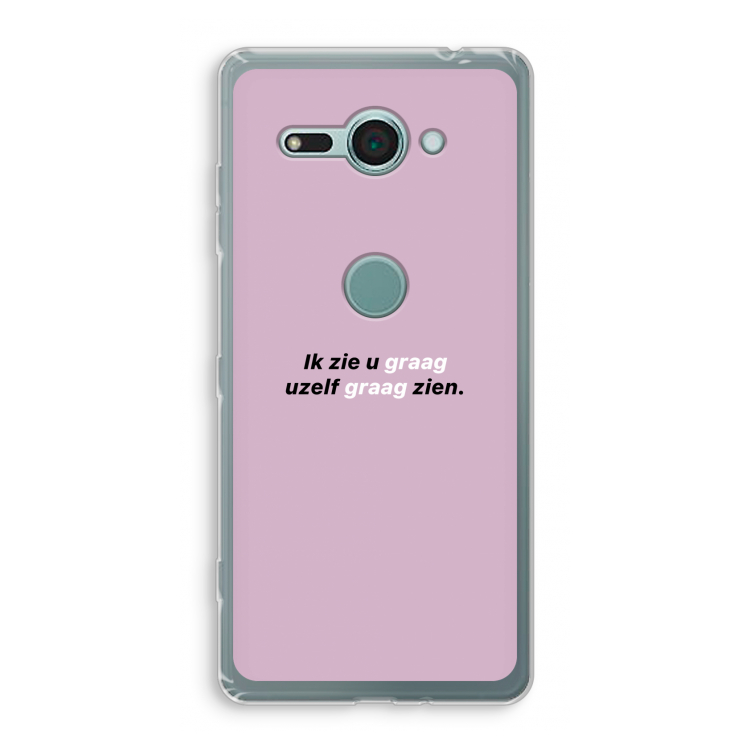 uzelf graag zien: Sony Xperia XZ2 Compact Transparant Hoesje