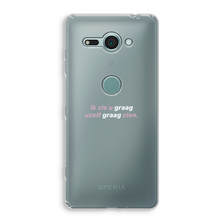 uzelf graag zien: Sony Xperia XZ2 Compact Transparant Hoesje