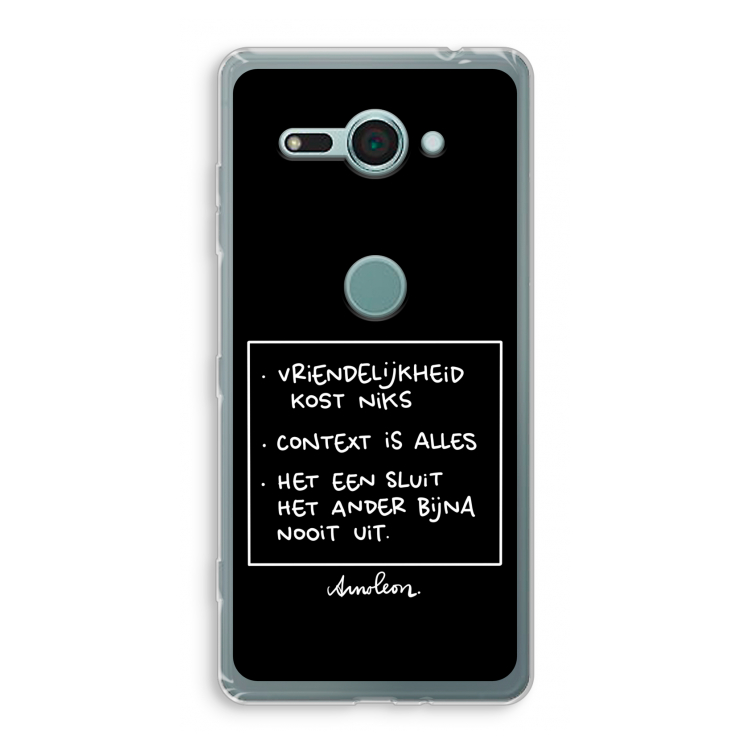 Mijn Motto's: Sony Xperia XZ2 Compact Transparant Hoesje
