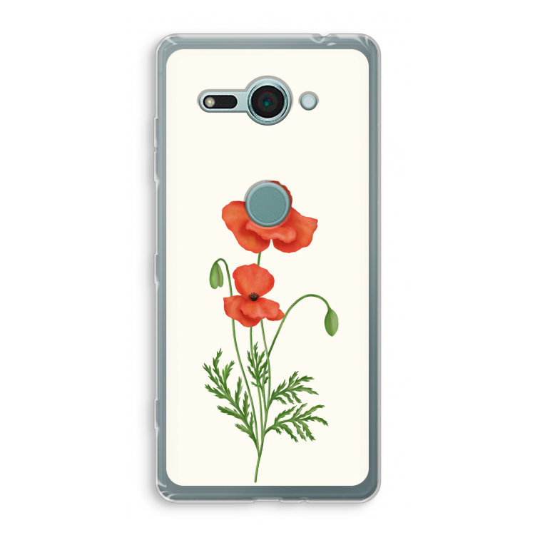 Red poppy: Sony Xperia XZ2 Compact Transparant Hoesje