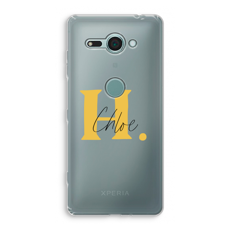Amber Script: Sony Xperia XZ2 Compact Transparant Hoesje
