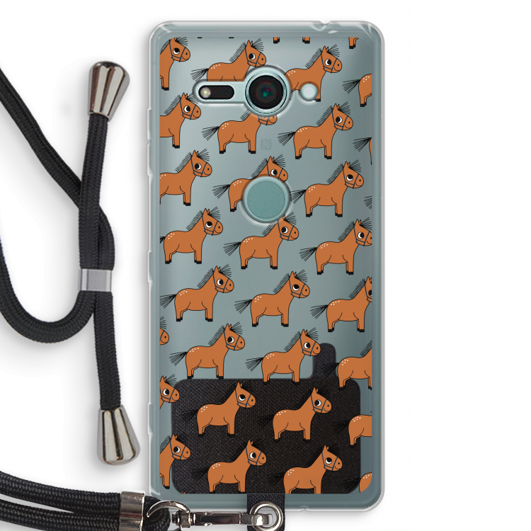 Pony: Sony Xperia XZ2 Compact Transparant Hoesje met koord