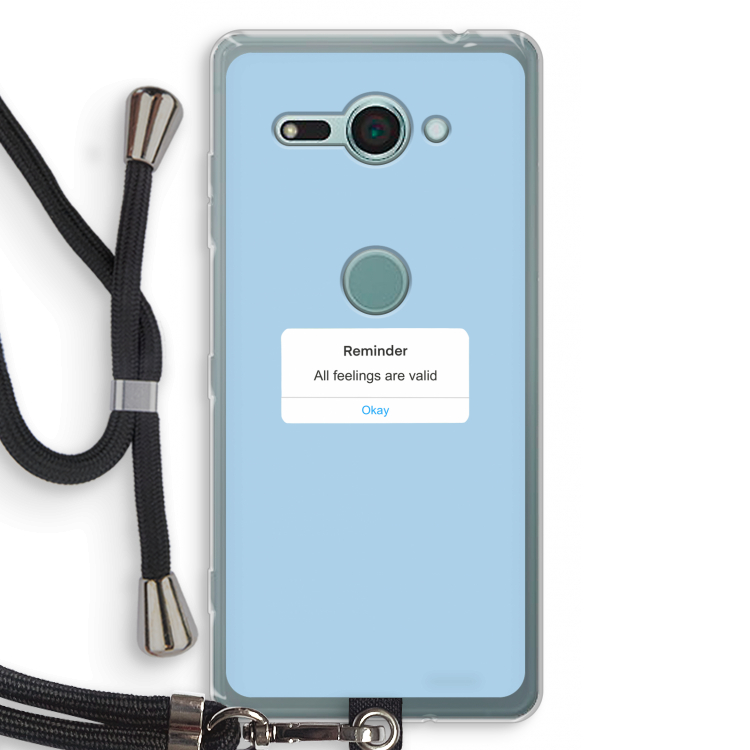 Reminder: Sony Xperia XZ2 Compact Transparant Hoesje met koord