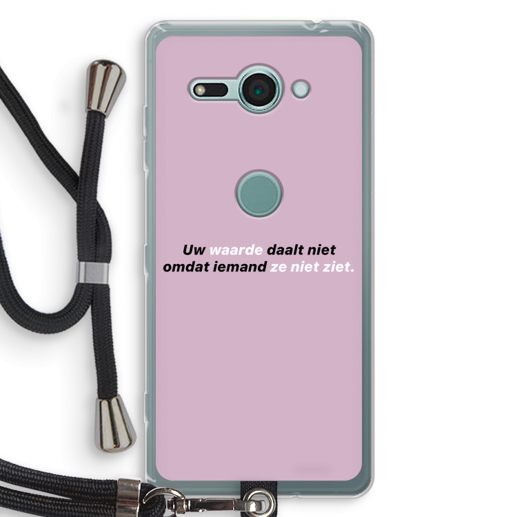 uw waarde daalt niet: Sony Xperia XZ2 Compact Transparant Hoesje met koord