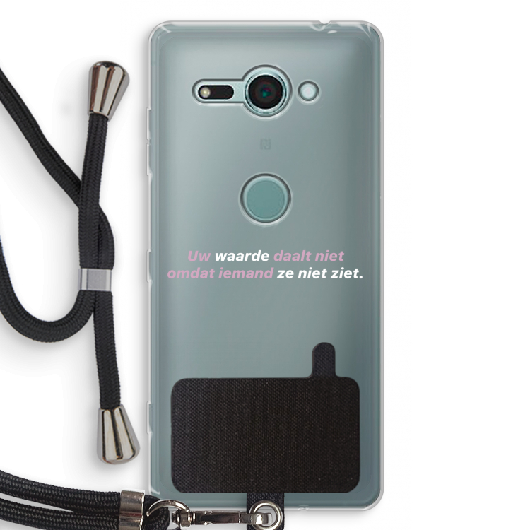 uw waarde daalt niet: Sony Xperia XZ2 Compact Transparant Hoesje met koord