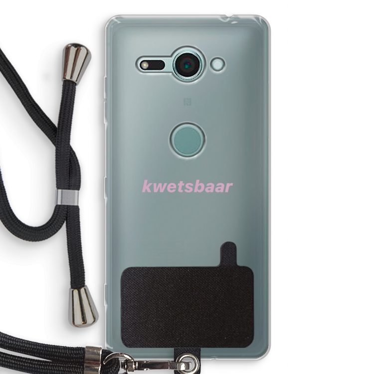 kwetsbaar: Sony Xperia XZ2 Compact Transparant Hoesje met koord