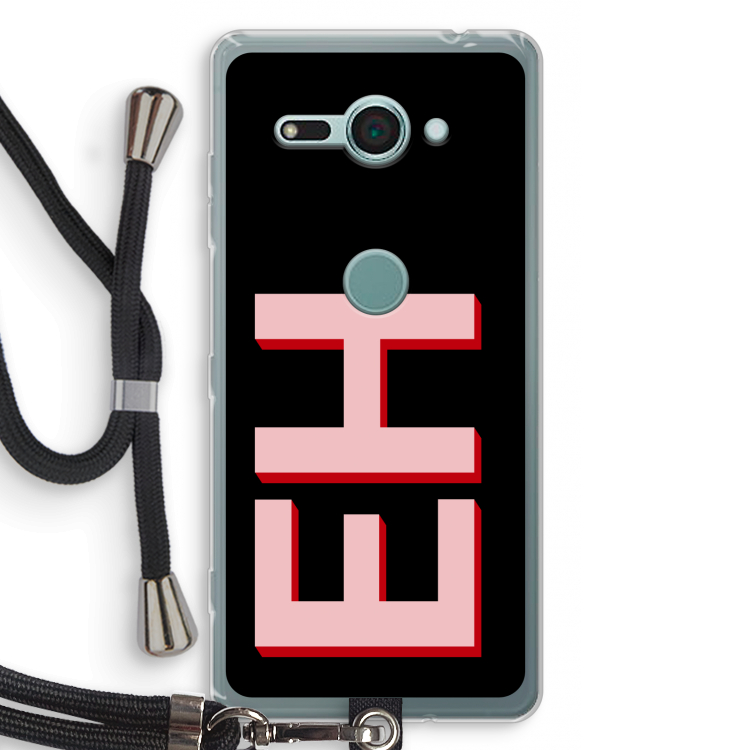 Monogram: Sony Xperia XZ2 Compact Transparant Hoesje met koord