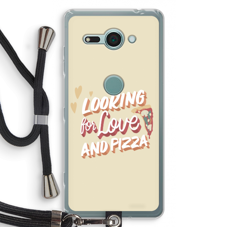 Pizza is the answer: Sony Xperia XZ2 Compact Transparant Hoesje met koord