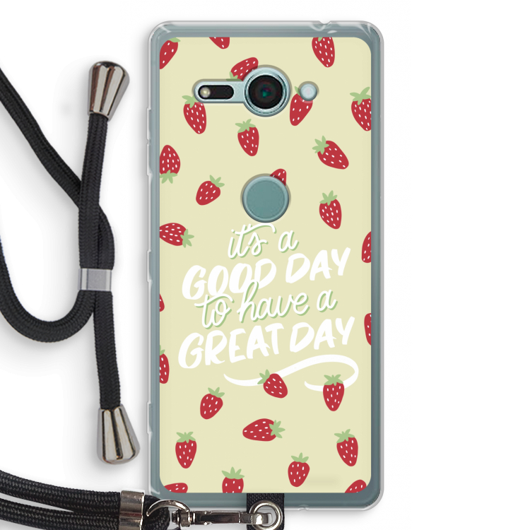 Don't forget to have a great day: Sony Xperia XZ2 Compact Transparant Hoesje met koord