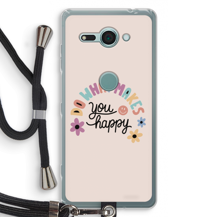 Happy days: Sony Xperia XZ2 Compact Transparant Hoesje met koord