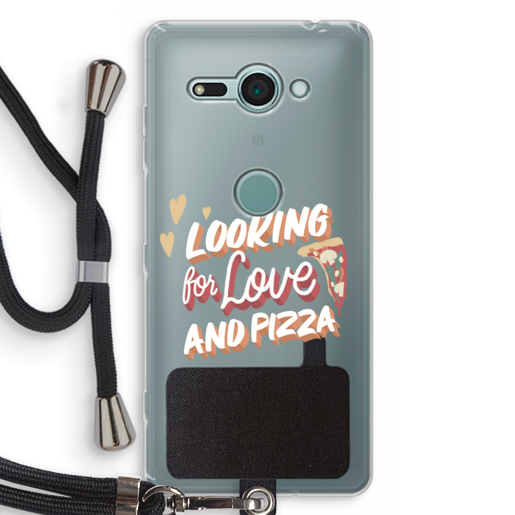 Pizza is the answer: Sony Xperia XZ2 Compact Transparant Hoesje met koord