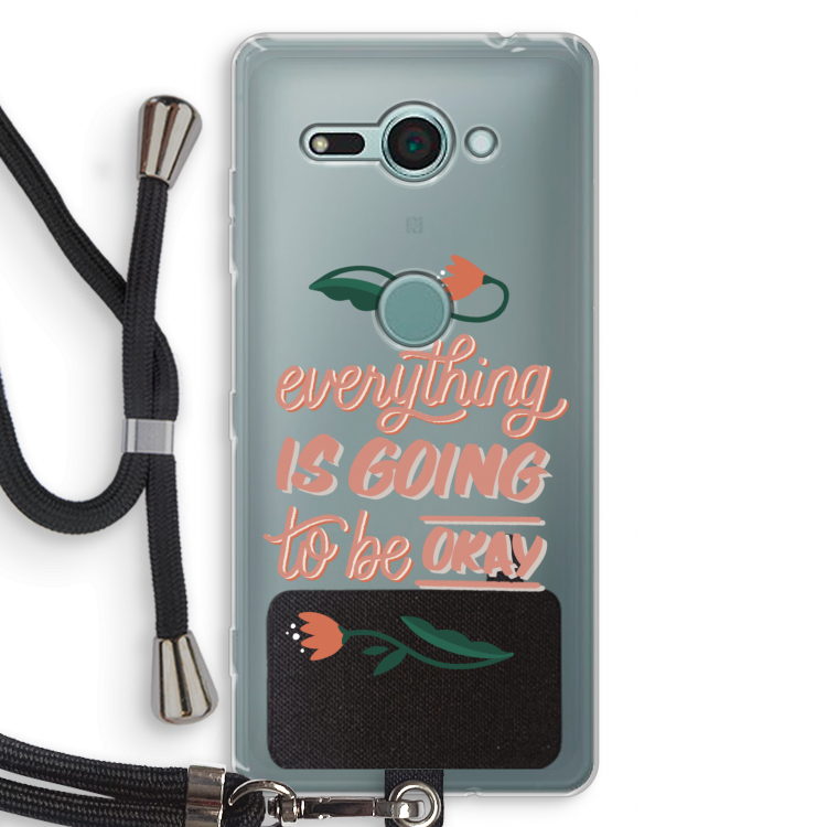 Optimistic flower girl: Sony Xperia XZ2 Compact Transparant Hoesje met koord