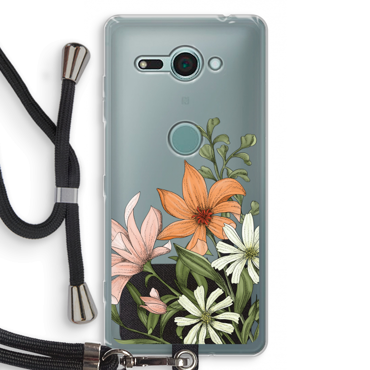 Floral bouquet: Sony Xperia XZ2 Compact Transparant Hoesje met koord