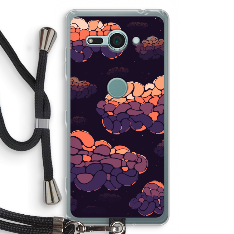 Patroon Wolken: Sony Xperia XZ2 Compact Transparant Hoesje met koord