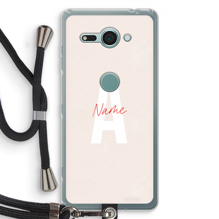 Strawberry Milkshake: Sony Xperia XZ2 Compact Transparant Hoesje met koord