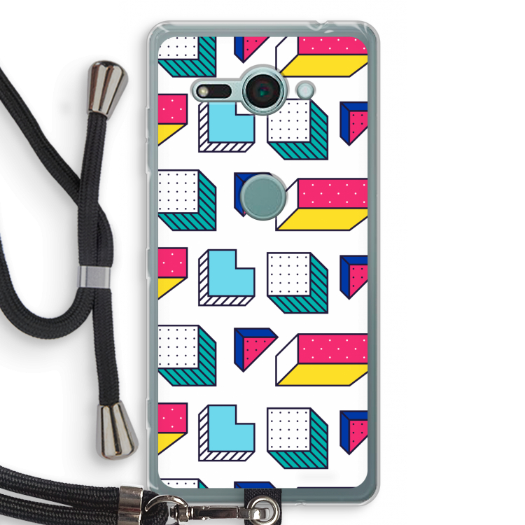 8-bit N°7: Sony Xperia XZ2 Compact Transparant Hoesje met koord