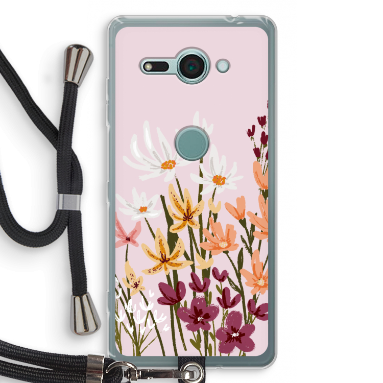 Painted wildflowers: Sony Xperia XZ2 Compact Transparant Hoesje met koord