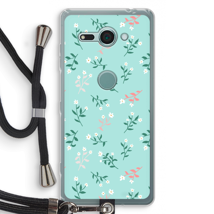 Small white flowers: Sony Xperia XZ2 Compact Transparant Hoesje met koord