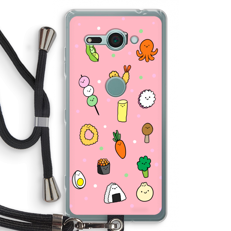 Happy bento friends: Sony Xperia XZ2 Compact Transparant Hoesje met koord