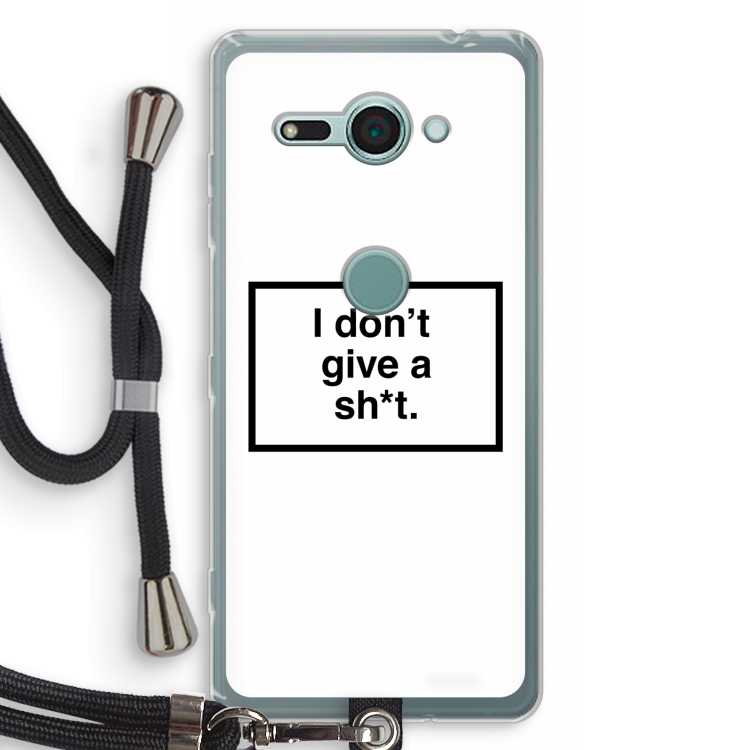Don't give a shit: Sony Xperia XZ2 Compact Transparant Hoesje met koord