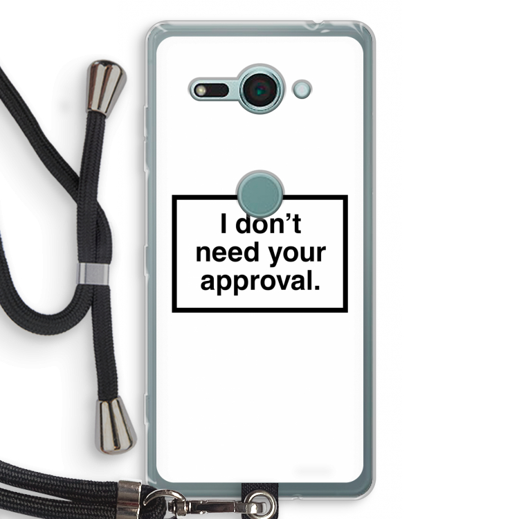 Don't need approval: Sony Xperia XZ2 Compact Transparant Hoesje met koord