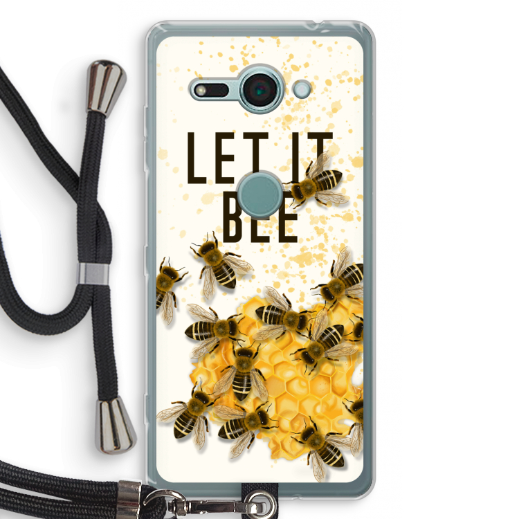 Let it bee: Sony Xperia XZ2 Compact Transparant Hoesje met koord