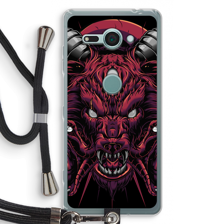 Hell Hound and Serpents: Sony Xperia XZ2 Compact Transparant Hoesje met koord