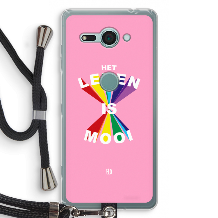 Het Leven Is Mooi: Sony Xperia XZ2 Compact Transparant Hoesje met koord
