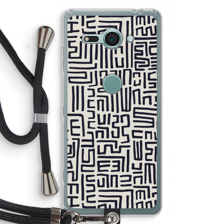 Moroccan Print: Sony Xperia XZ2 Compact Transparant Hoesje met koord