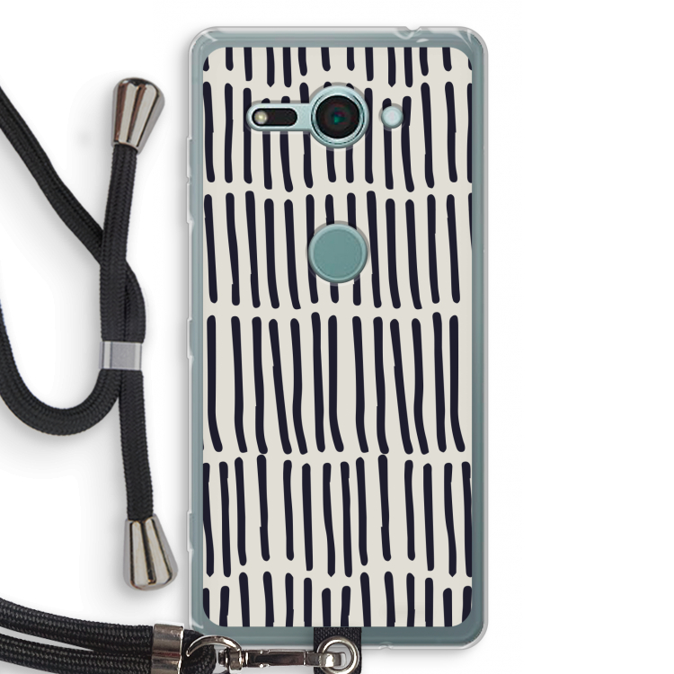 Moroccan stripes: Sony Xperia XZ2 Compact Transparant Hoesje met koord