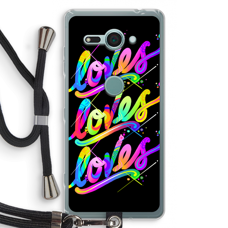 Loves: Sony Xperia XZ2 Compact Transparant Hoesje met koord