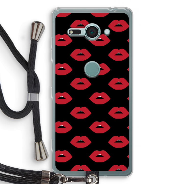Lips: Sony Xperia XZ2 Compact Transparant Hoesje met koord