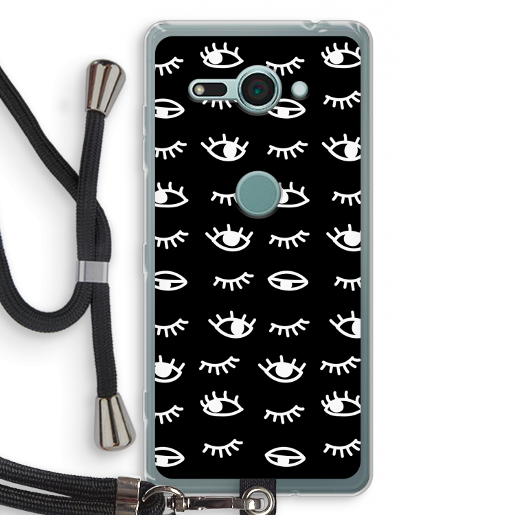 Eye pattern #3: Sony Xperia XZ2 Compact Transparant Hoesje met koord