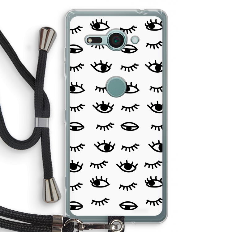 Eye pattern #2: Sony Xperia XZ2 Compact Transparant Hoesje met koord