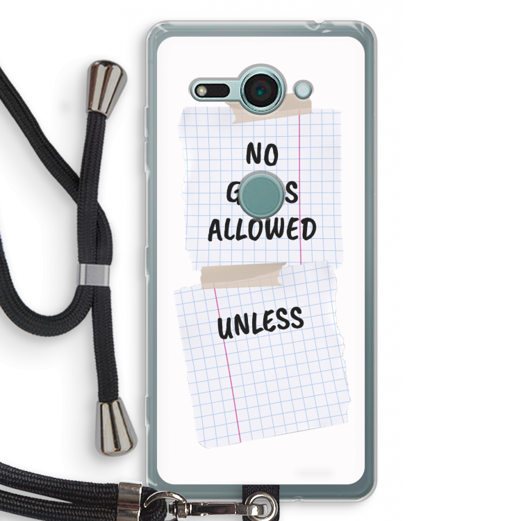 No Girls Allowed Unless: Sony Xperia XZ2 Compact Transparant Hoesje met koord
