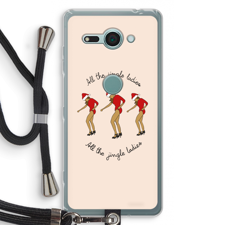 Jingle Ladies: Sony Xperia XZ2 Compact Transparant Hoesje met koord