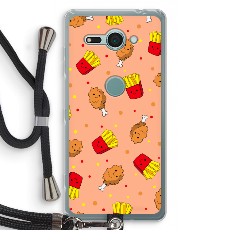 Chicken 'n Fries: Sony Xperia XZ2 Compact Transparant Hoesje met koord