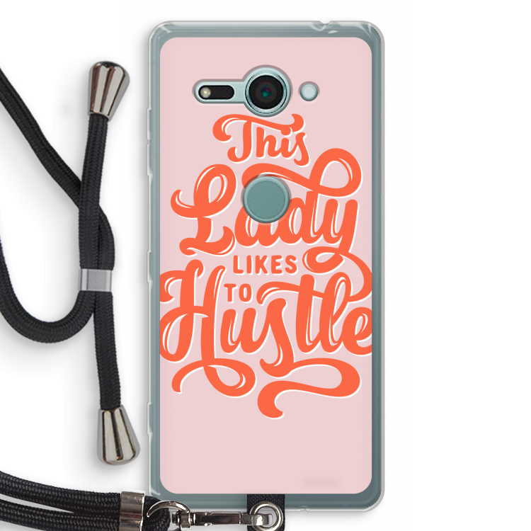 Hustle Lady: Sony Xperia XZ2 Compact Transparant Hoesje met koord