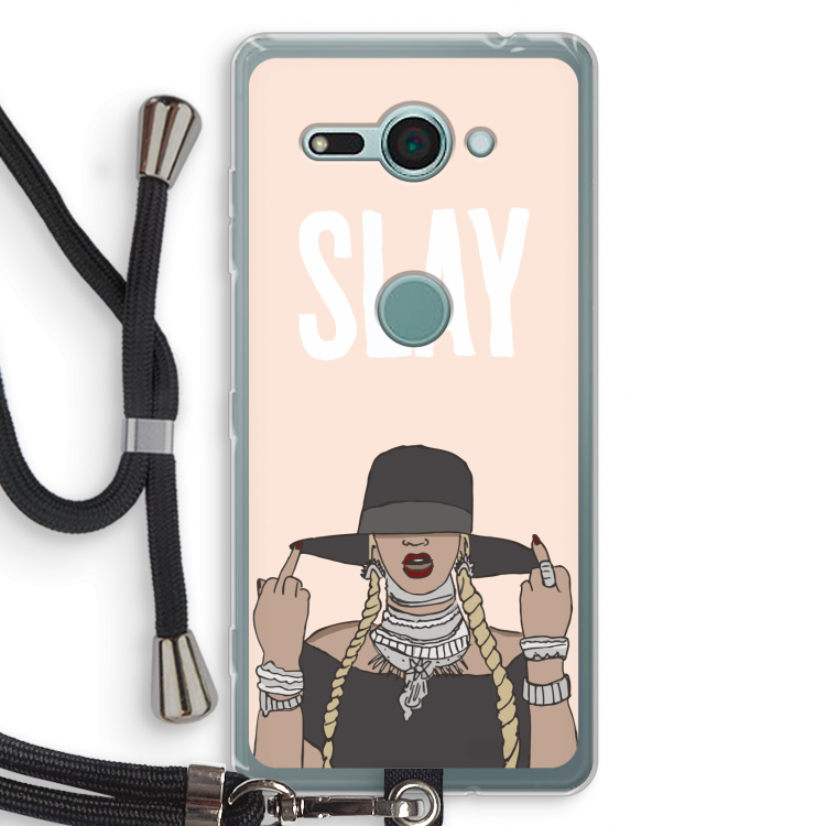 Slay All Day: Sony Xperia XZ2 Compact Transparant Hoesje met koord