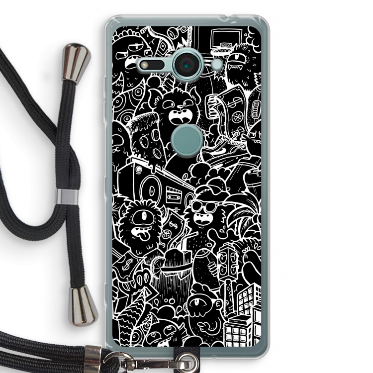 Vexx Black City : Sony Xperia XZ2 Compact Transparant Hoesje met koord