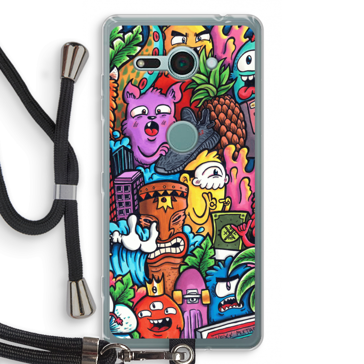 Vexx Mixtape: Sony Xperia XZ2 Compact Transparant Hoesje met koord