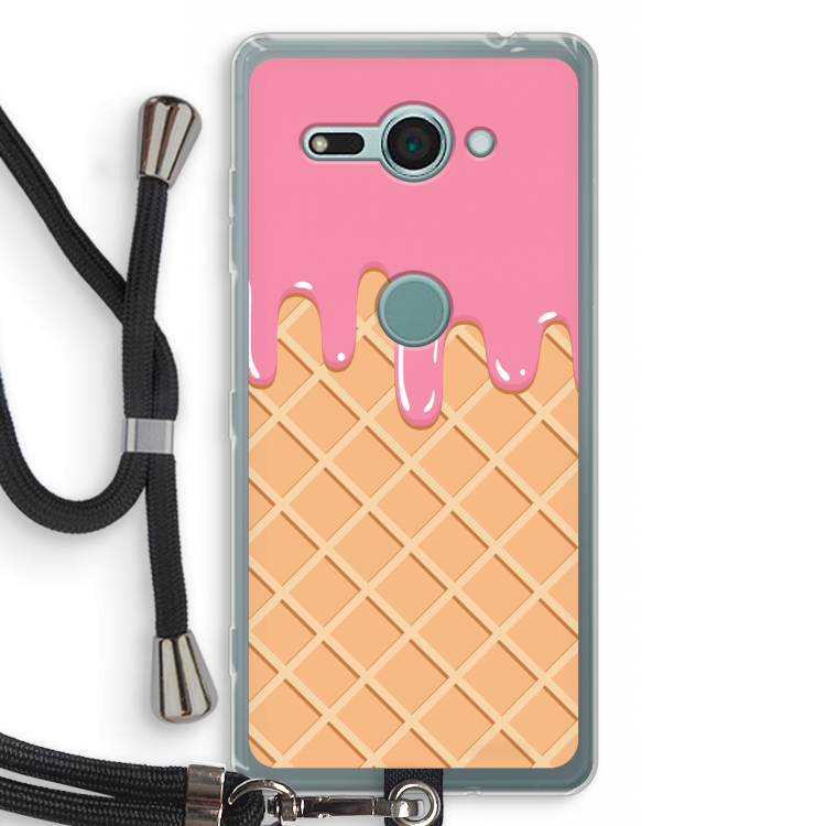 Ice cream: Sony Xperia XZ2 Compact Transparant Hoesje met koord