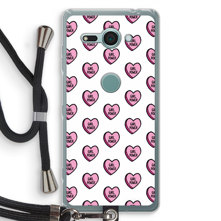 GIRL POWER: Sony Xperia XZ2 Compact Transparant Hoesje met koord