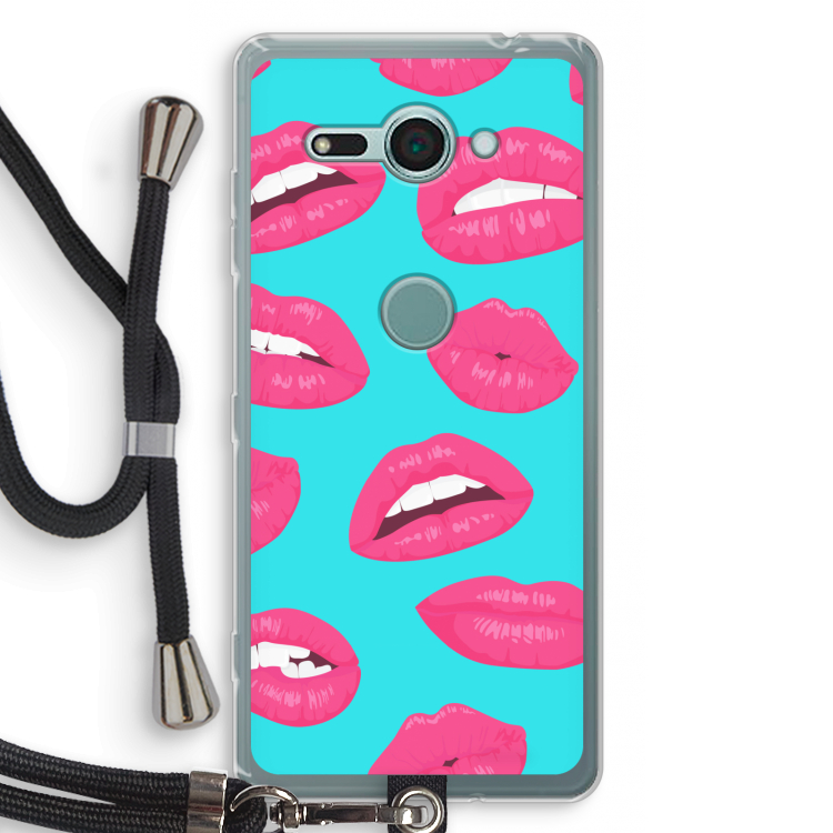 Bite my lip: Sony Xperia XZ2 Compact Transparant Hoesje met koord