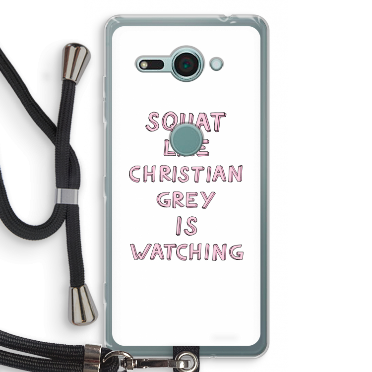 Christian Grey: Sony Xperia XZ2 Compact Transparant Hoesje met koord