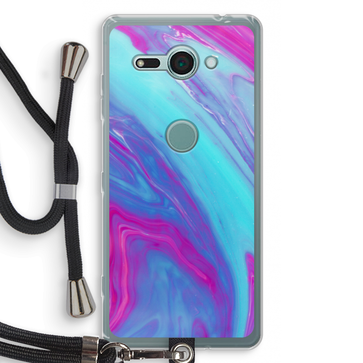 Zweverige regenboog: Sony Xperia XZ2 Compact Transparant Hoesje met koord