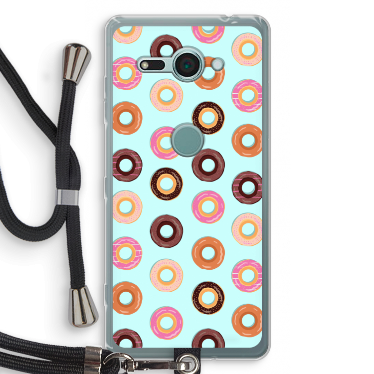 Donuts: Sony Xperia XZ2 Compact Transparant Hoesje met koord