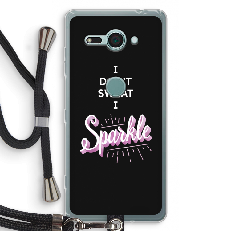 Sparkle quote: Sony Xperia XZ2 Compact Transparant Hoesje met koord