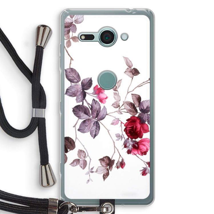 Mooie bloemen: Sony Xperia XZ2 Compact Transparant Hoesje met koord