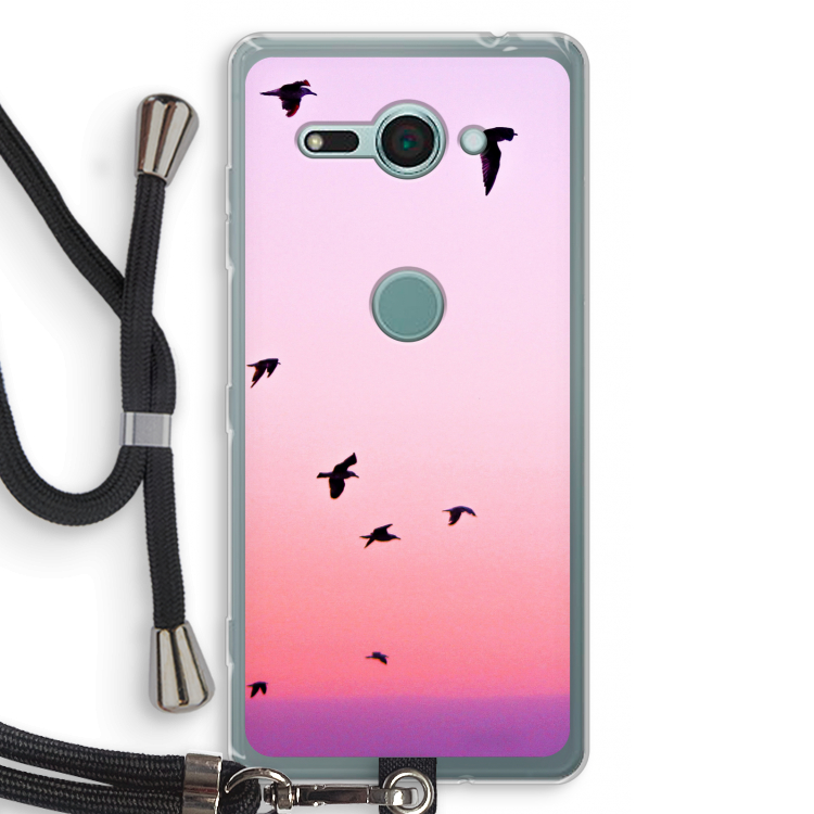 Fly away: Sony Xperia XZ2 Compact Transparant Hoesje met koord